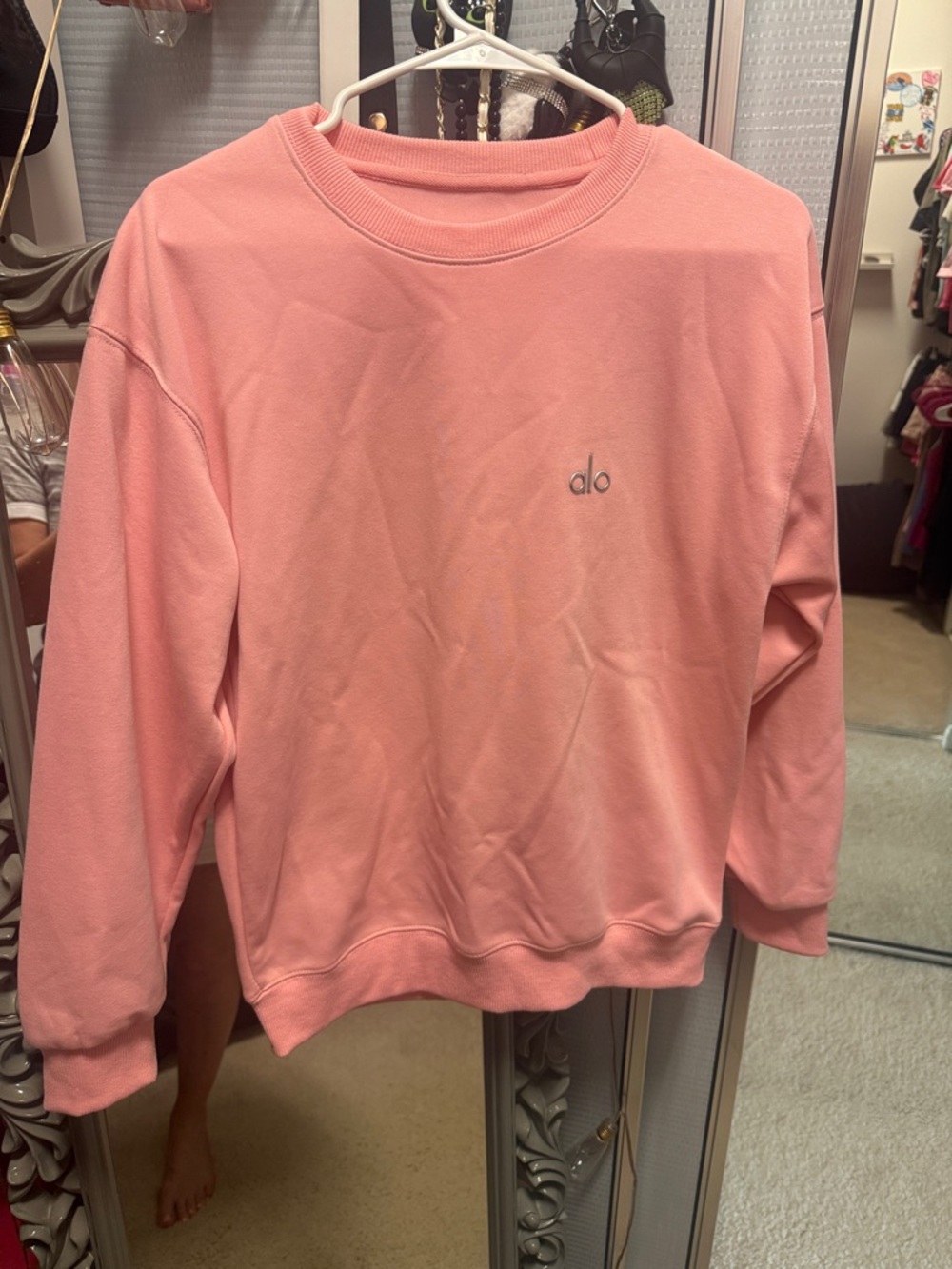 ALO Yoga Pink Logo Sweatshirt